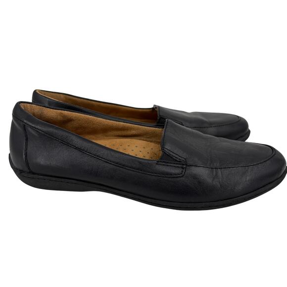 Natural Soul Loafer Womens Size 7.5 Black Leather Slip On Comfort Shoes - Picture 2 of 10